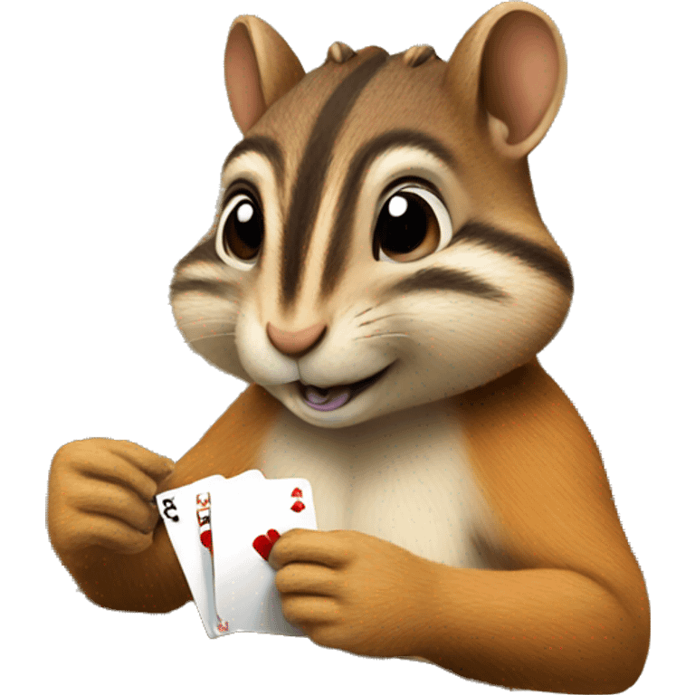 Chipmunk playing poker emoji