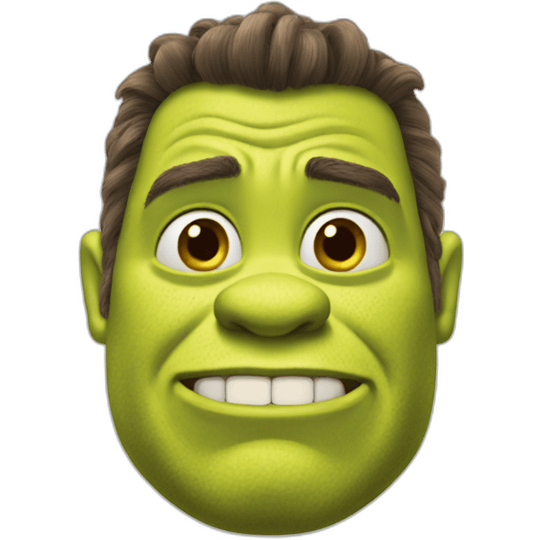 Shrek as arnold swarchenagger emoji