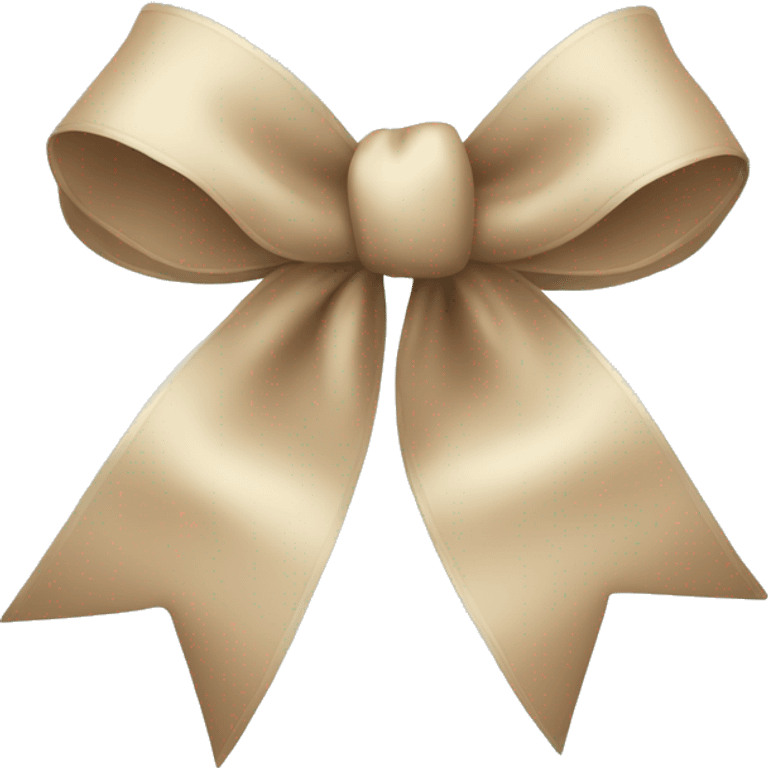 Beige Christmas bow emoji