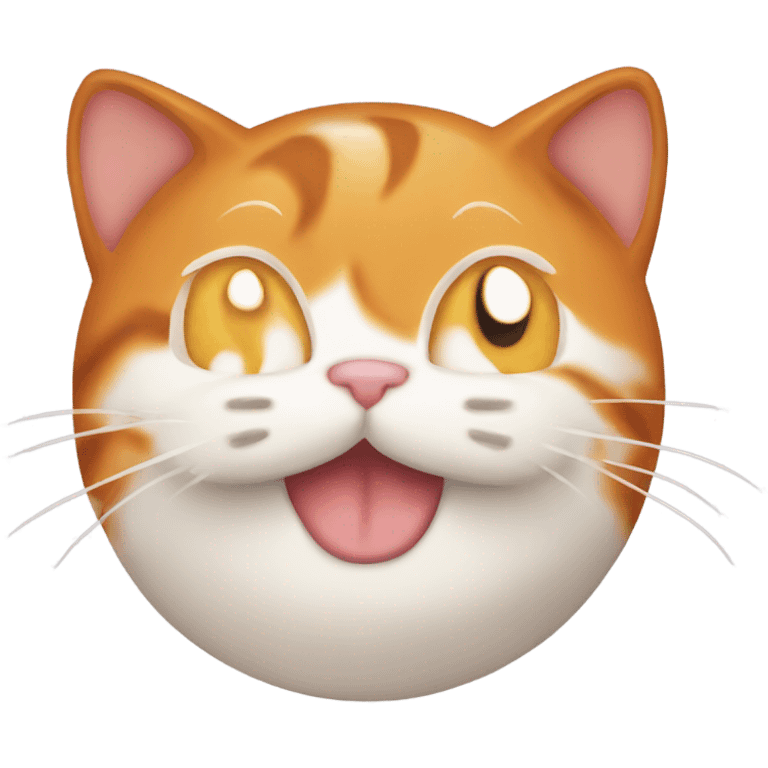 Orange cat cinnamon roll emoji