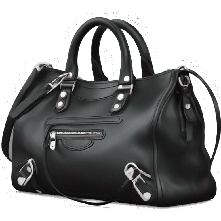 Balenciaga city bag black emoji