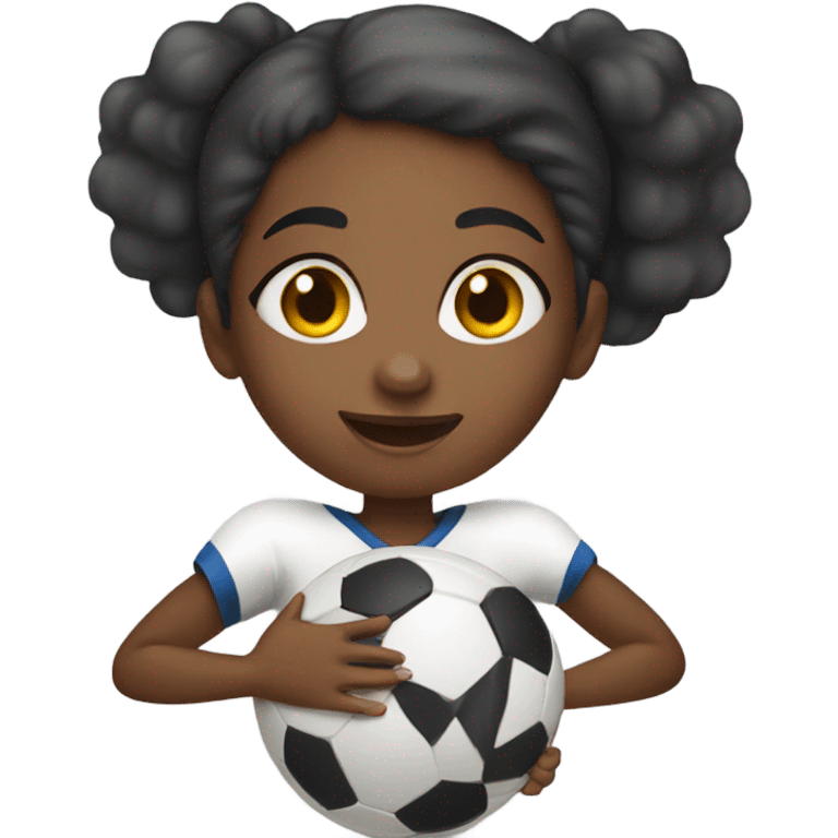 black girl playing football  emoji