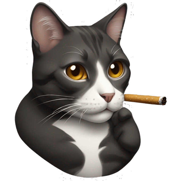 Cat smoking  emoji