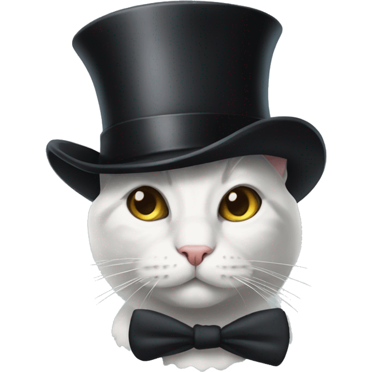 Cat What top hat and monocle emoji