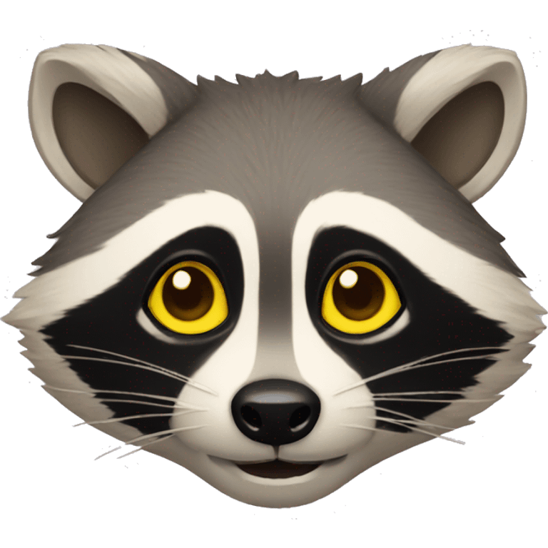 raccoon with yellow maracasas emoji