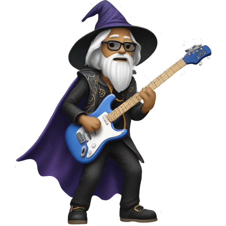 wizard playing rock guitar emoji