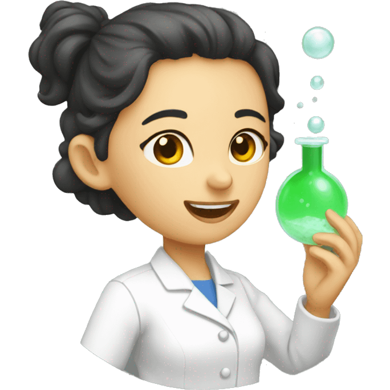 Woman Chemist falling emoji