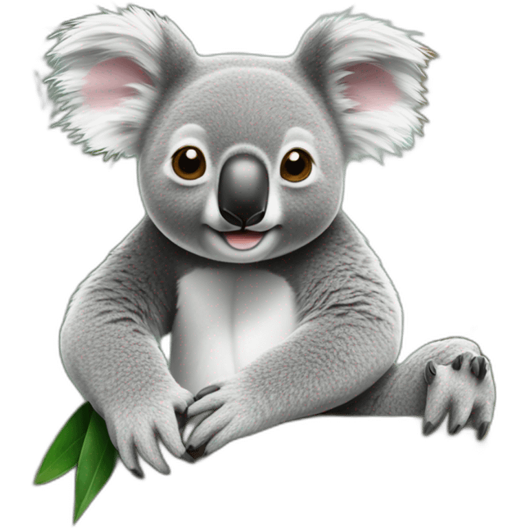 Koala auf einem Eukalyptusbaum emoji