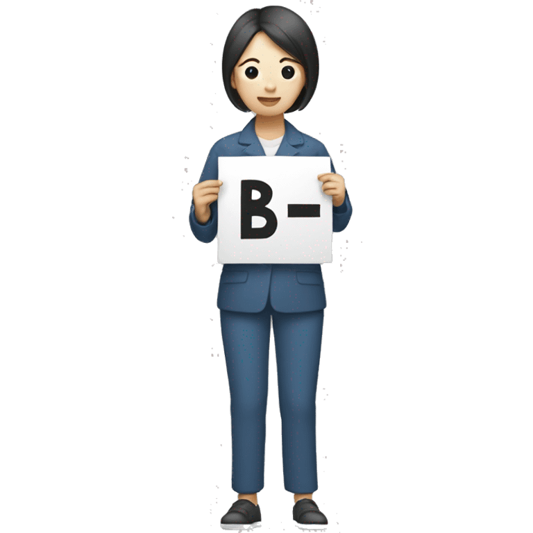 Korean woman holding 4B movement sign emoji