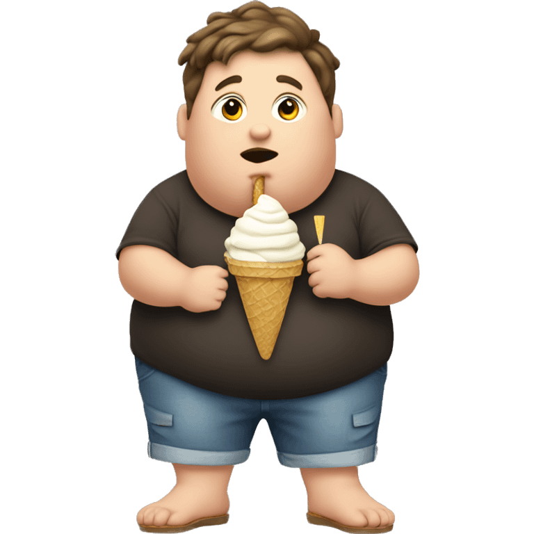 fat kid eating ice cream emoji