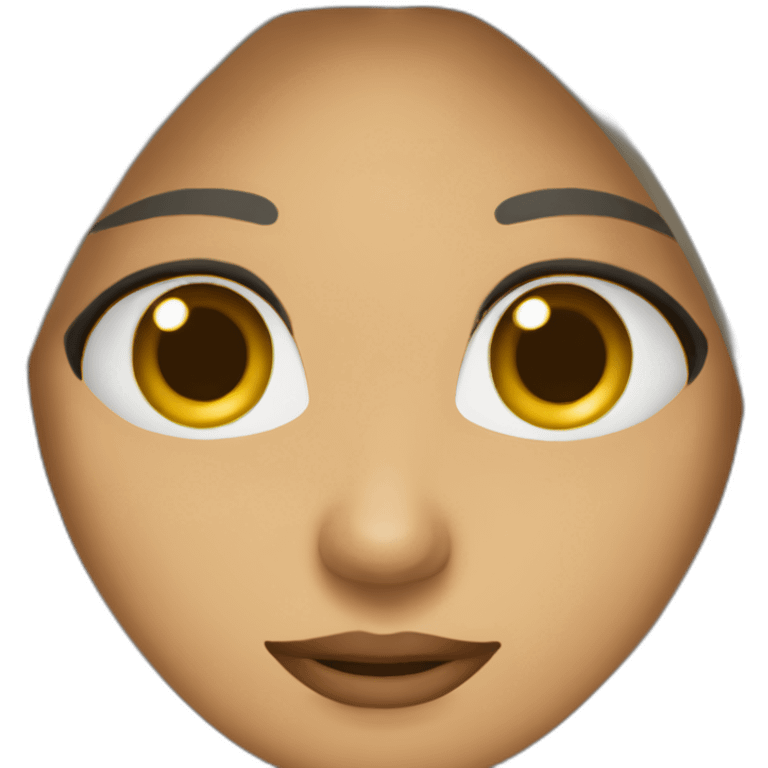 mujer pelo castaño hasta los hombros con anteojos cuadrados y ojos castaños emoji