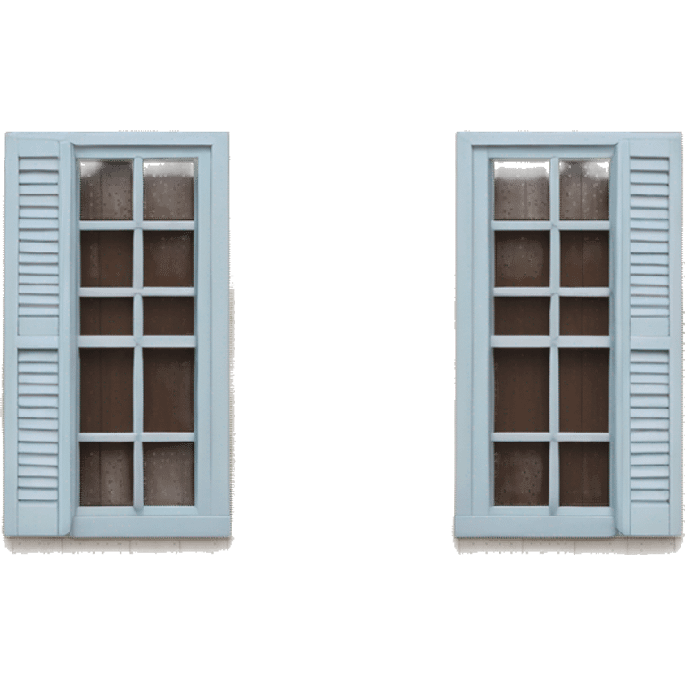 Wood shutters on house emoji