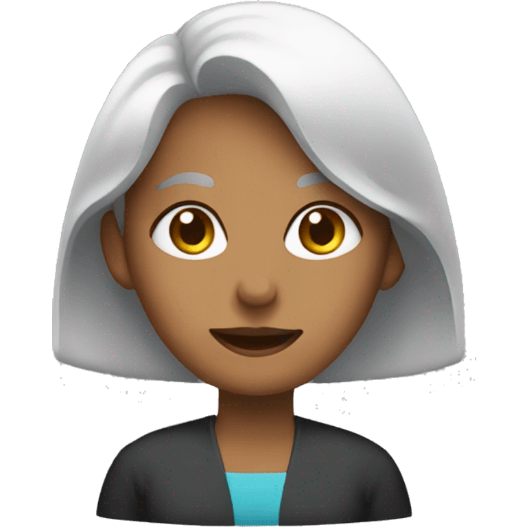 A woman doing X emoji