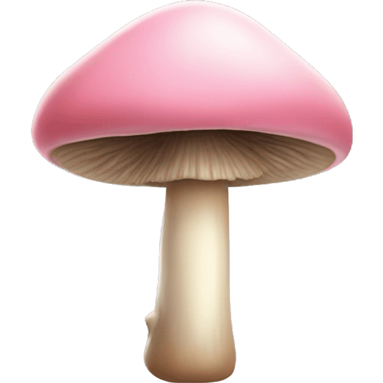 A skin coloured mushroom with a pinkish hood that looks like one sleek pole emoji