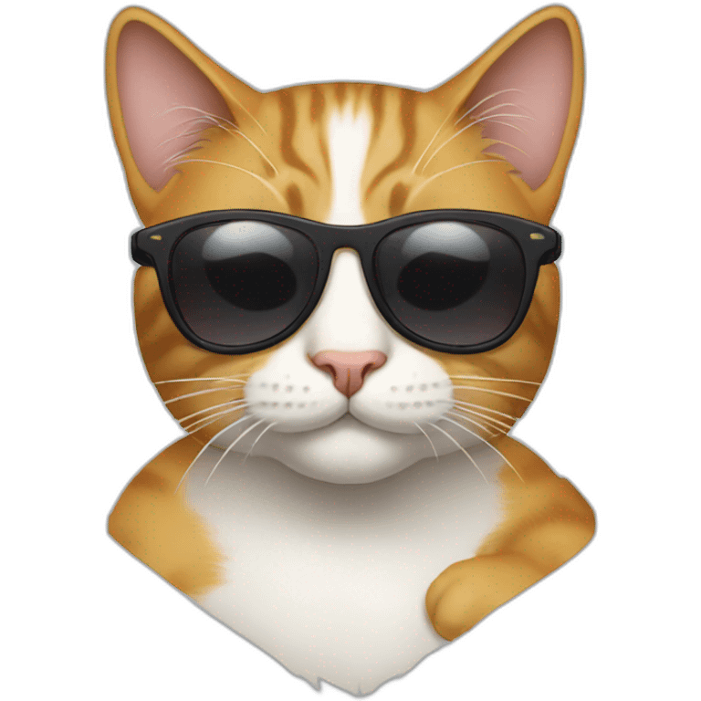 Cat with sunglasses emoji