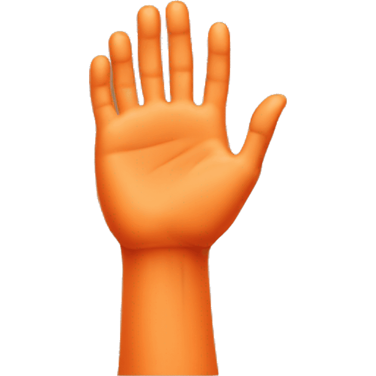 Orange Colour human wrist emoji