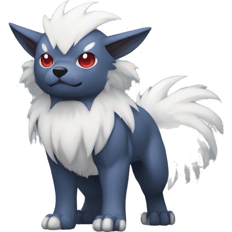 Cool dog Absol-Nargacuga-Zorua-Quilava, full body emoji