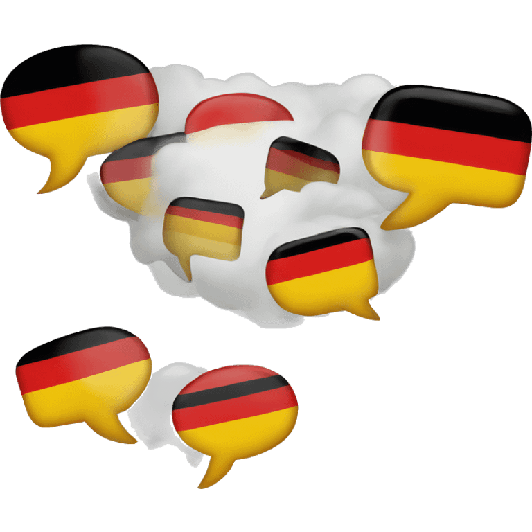 speech bubble with german flag emoji