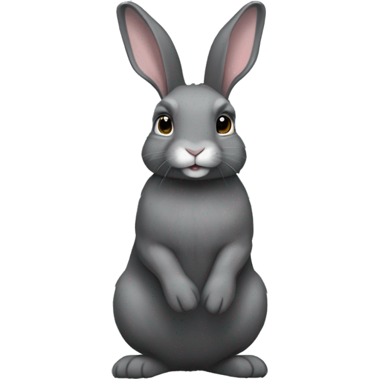 rabbit-lopear-dark grey-fullbody-lop emoji