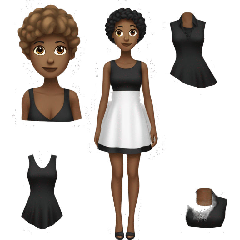 dressShort black dress without sleeves  emoji