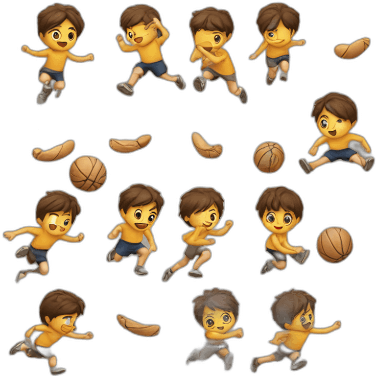 niños jugando emoji