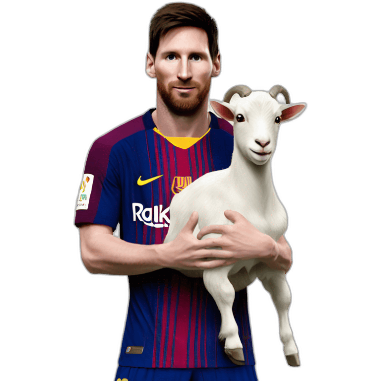 lionel messi with a goat emoji