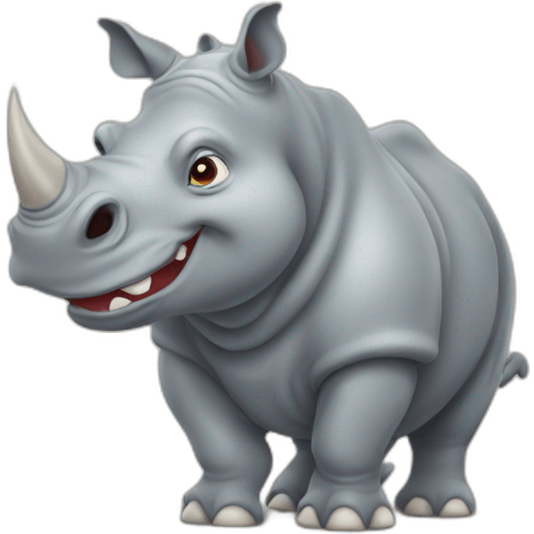 funny rhinoceros emoji