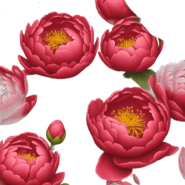 Red peony emoji