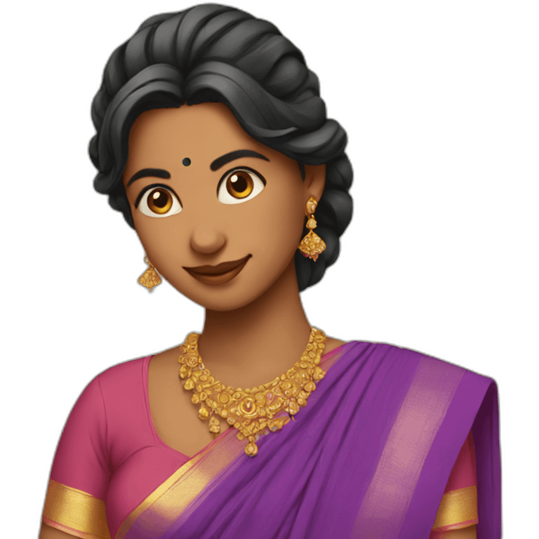 girl in saree emoji