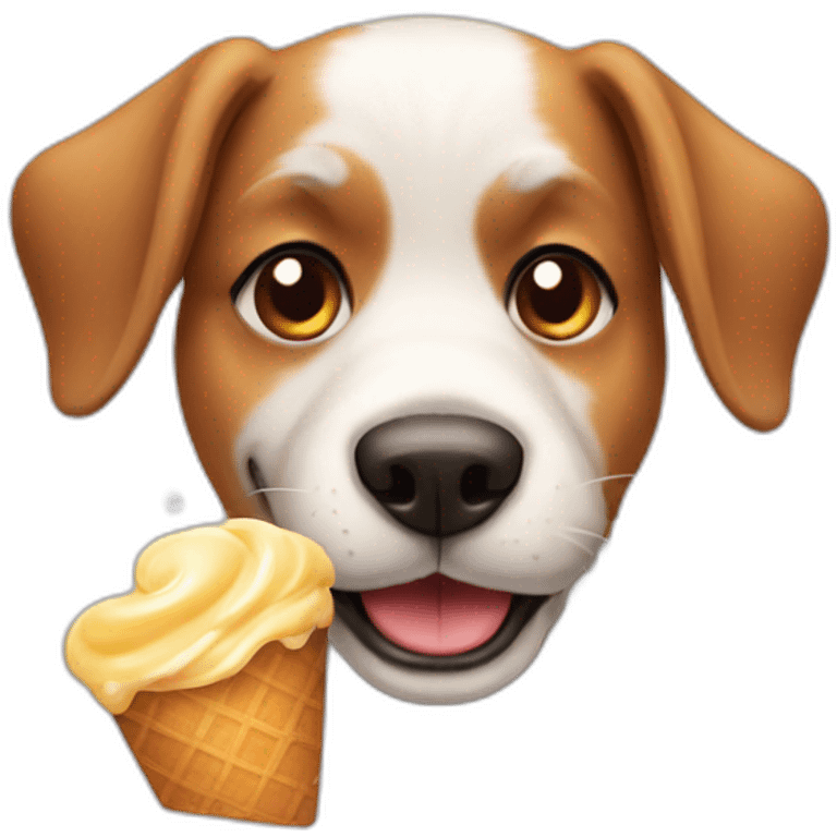 dog whit a glace emoji