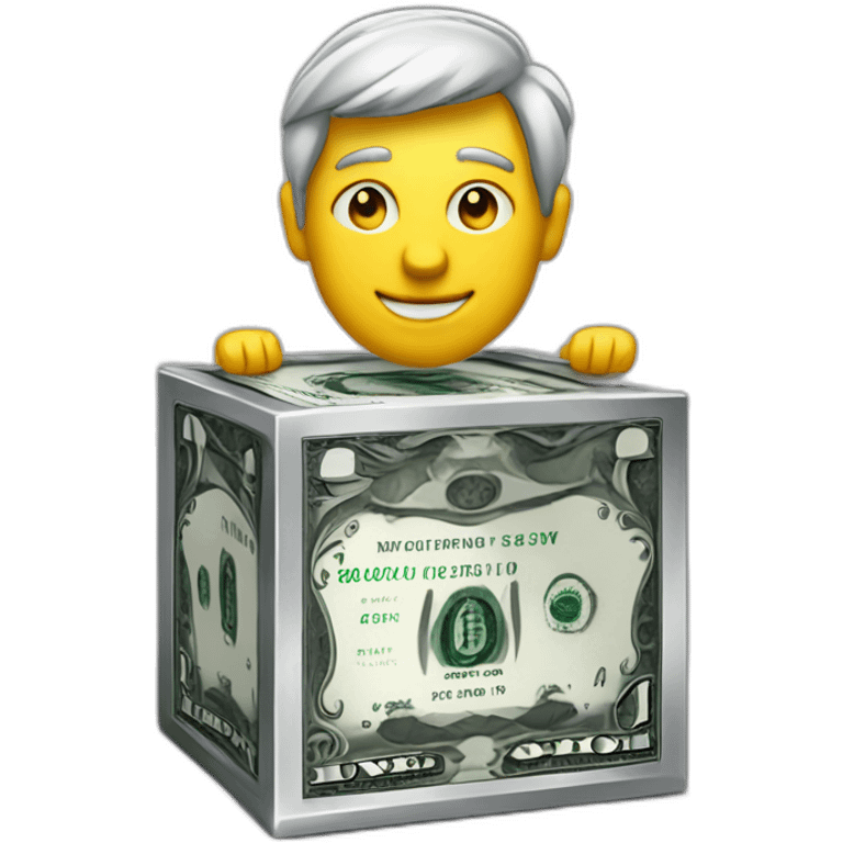 Money-maker-in-steel-cube emoji