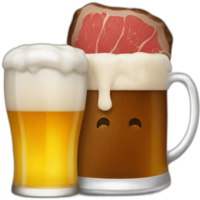 Beer and beef emoji