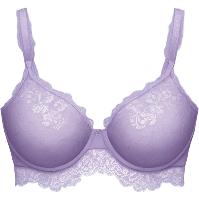 light purple lace bra emoji