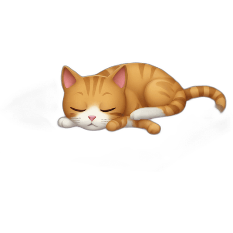 Cat inside house sleep emoji