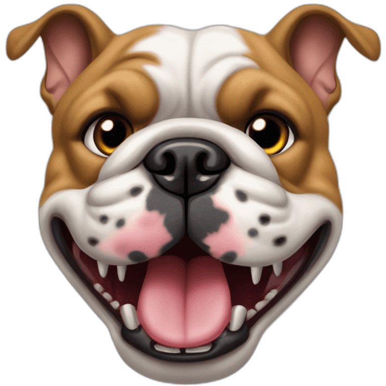 Perro bulldog francés sacando la lengua  emoji