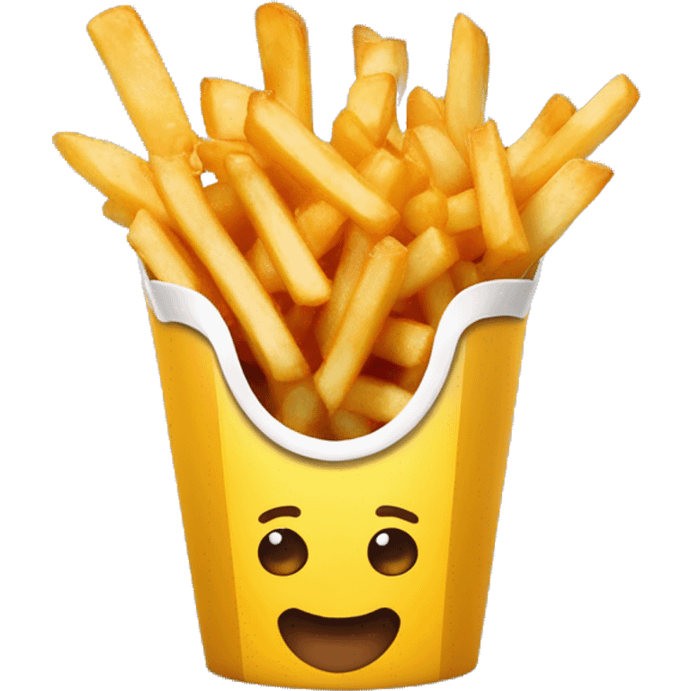 poutine qui mange des frites emoji