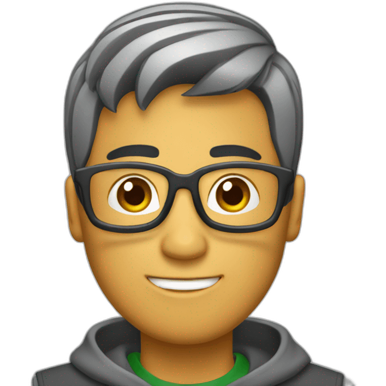 chico con computadora emoji