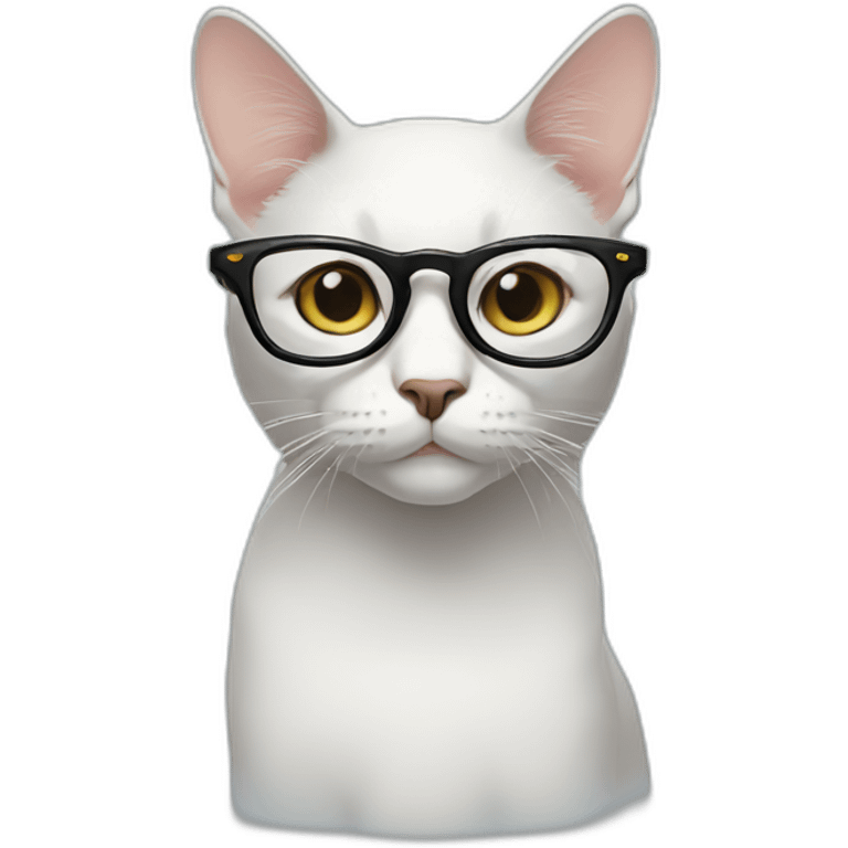 Cat in fashion glasses emoji