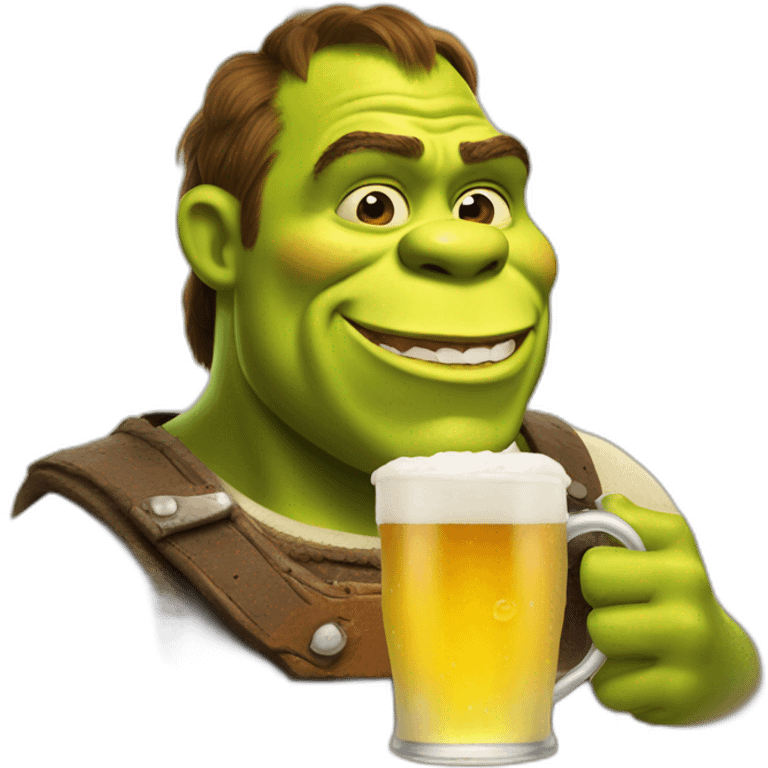 shrek drink beer emoji