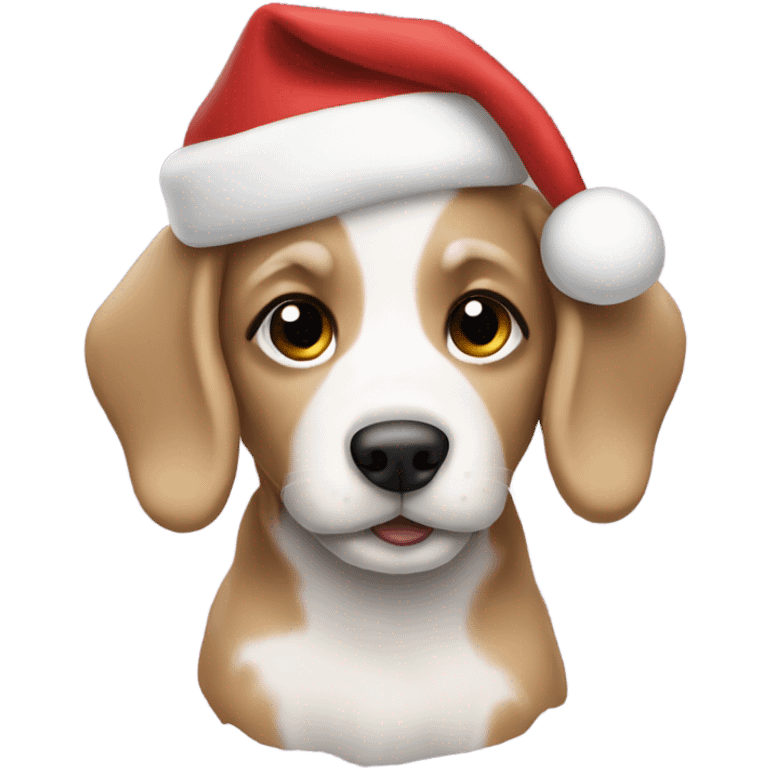 Christmas puppy emoji