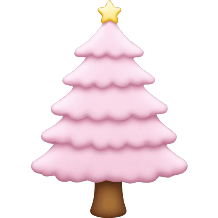 pastel pink christmas tree emoji