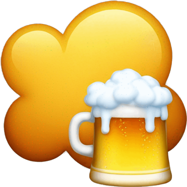 cloud with beer emoji