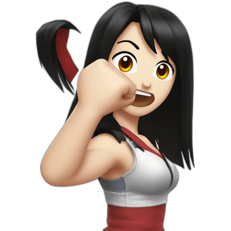 tifa lockhart punching emoji