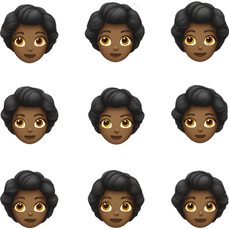 mujer cabello negro emoji