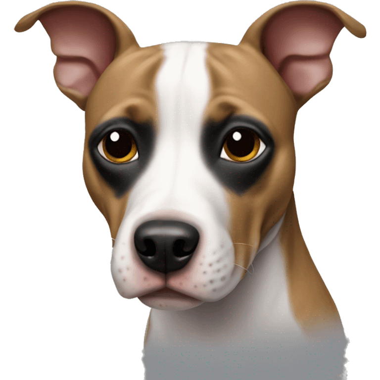 Pitbull rat terrier black face emoji