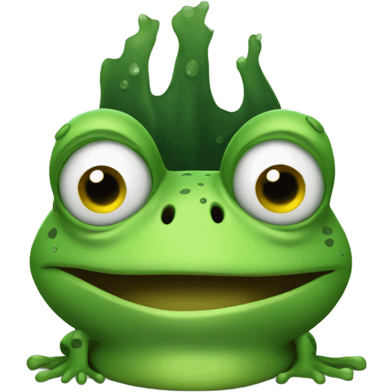 chilling frog emoji