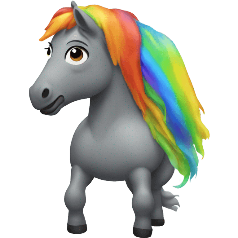 Rainbow horse farting on beck emoji