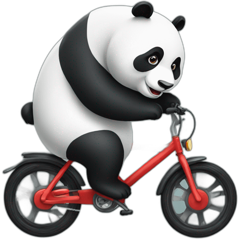 Panda auf velo emoji