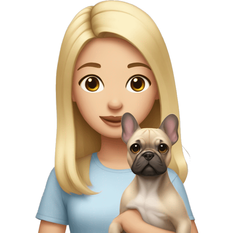 Girl with frenchie emoji