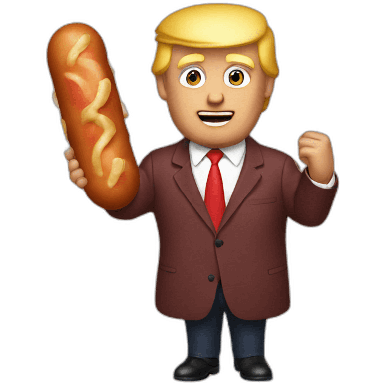 trump-holding-his-sausage emoji